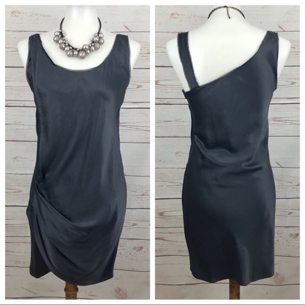 Helmut Lang,Benny Dress,Stunning Shimmer,Asymmetrical,Side-Zip, EUC, Size 6 - Picture 7 of 17